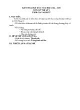 Kiểm tra học kỳ I năm học 2014 - 2015 môn mỹ thuật 9 thời gian 45 phút